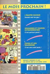 Verso de Mickey Parade -184- Mickey rencontre supermickey
