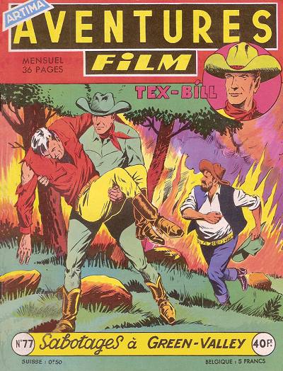Couverture de Aventures Film (1re série - Artima) -77- Sabotages à Green-Valley