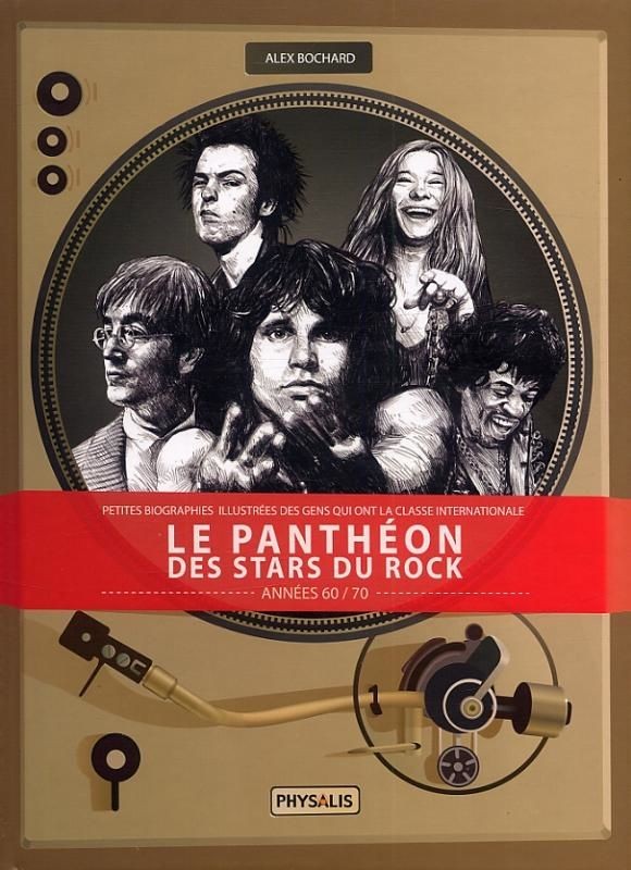 Couverture de Le panthéon des stars du rock -1- Le Panthéon des stars du rock - Années 60/70