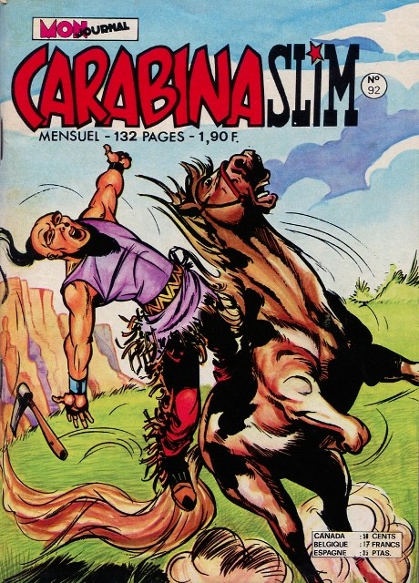 Couverture de Carabina Slim -92- Les cavaliers fous de la Ghost Dance...