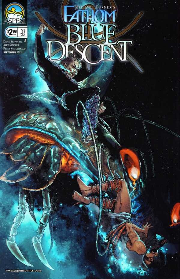 Couverture de Michael Turner's Fathom: Blue Descent (Aspen Comics - 2010) -3A- Gods and Monsters