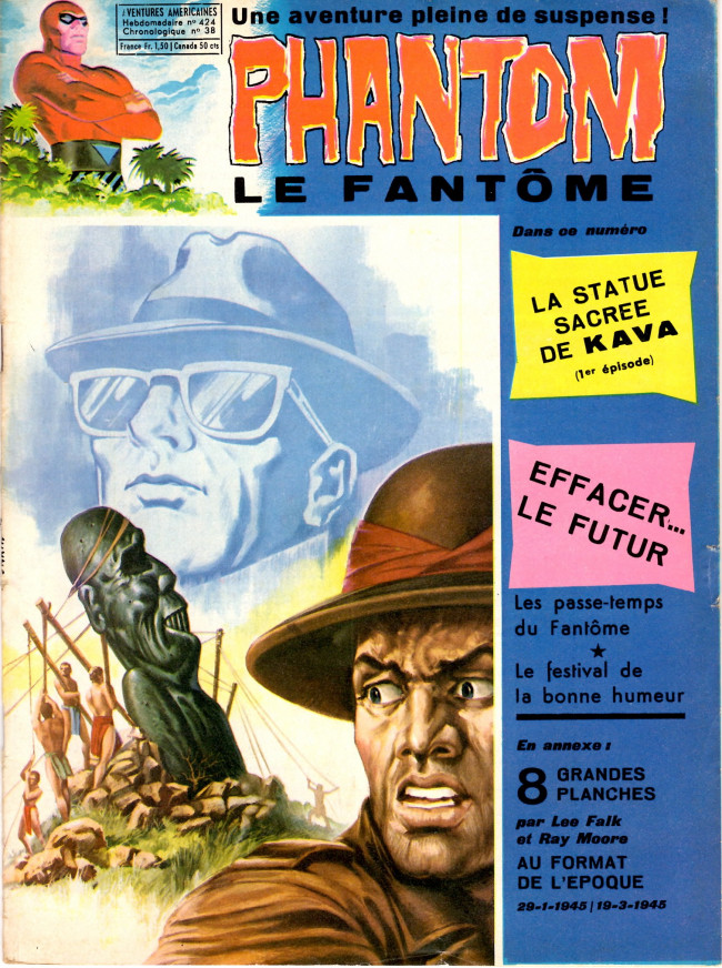Couverture de Le fantôme (1re Série - Aventures Américaines) -424- La Statue Sacrée de Kava 1/2