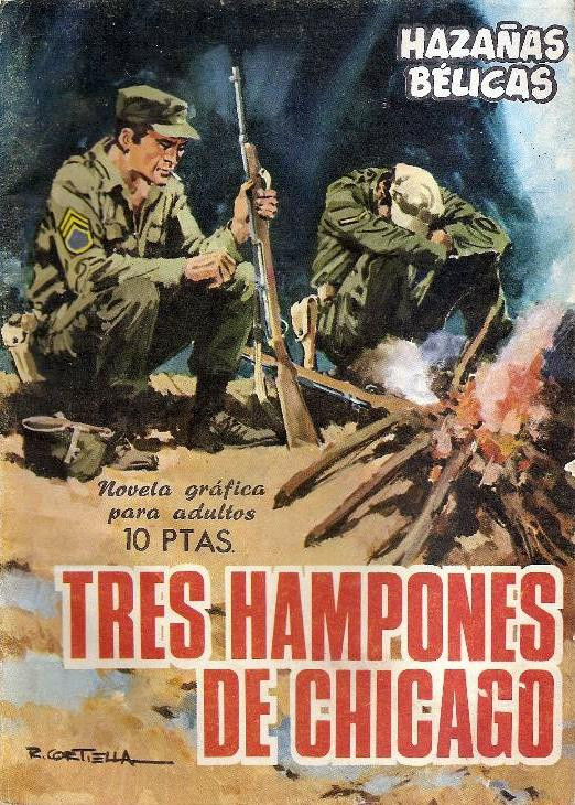 Couverture de Hazañas bélicas (Vol.07 - 1961) -154- Tres hampones de Chicago
