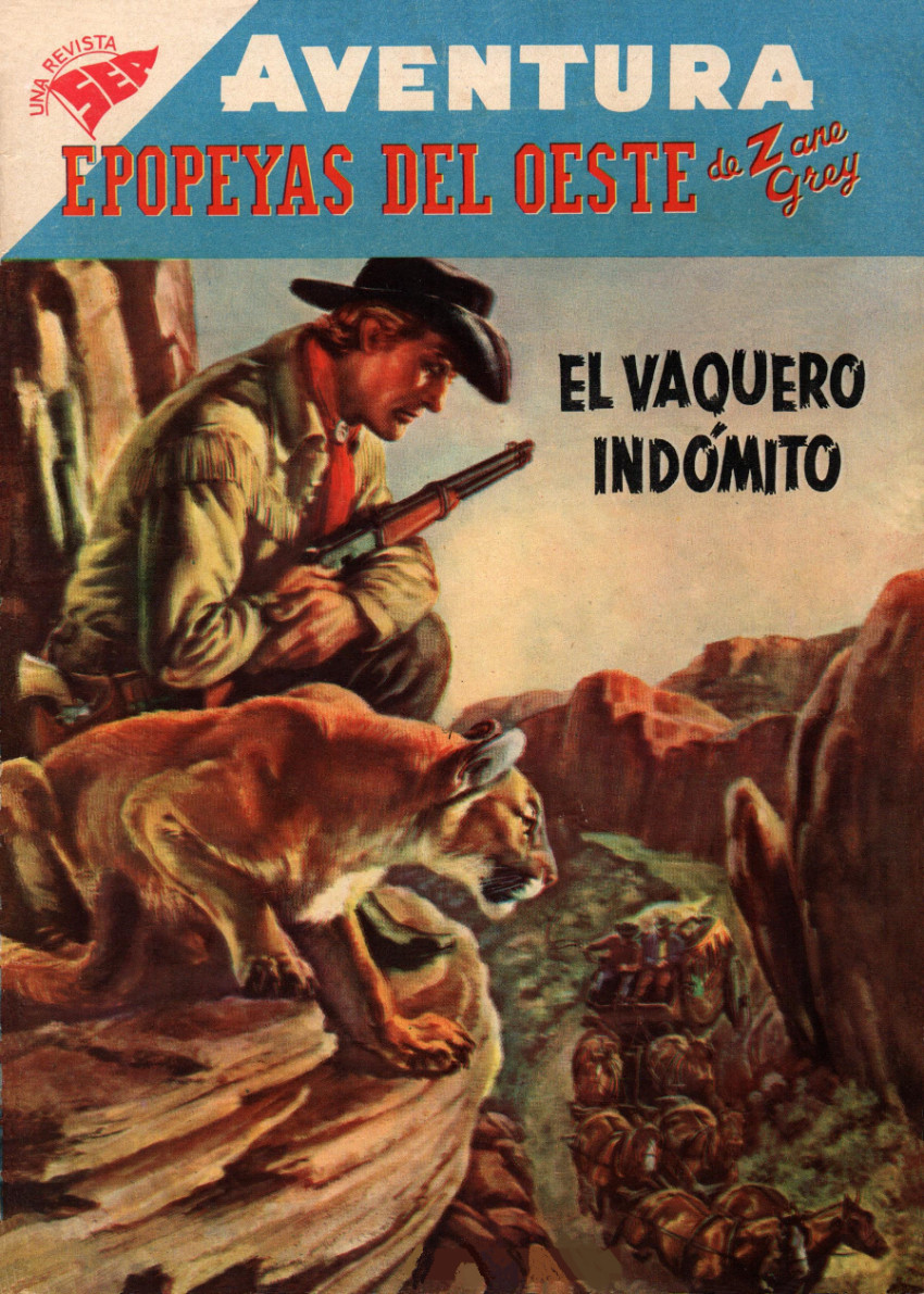 Couverture de Aventura (1954 - Sea/Novaro) -77- El vaquero indómito