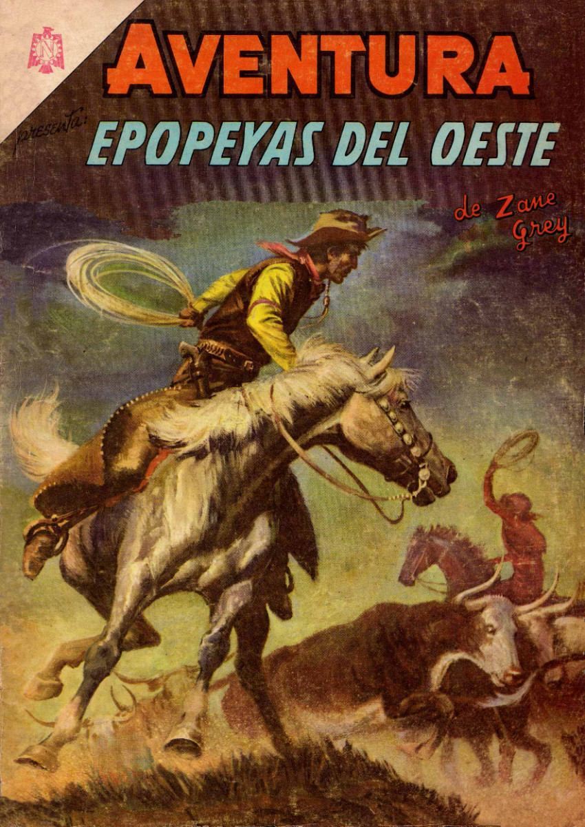 Couverture de Aventura (1954 - Sea/Novaro) -372- Epopeyas del Oeste