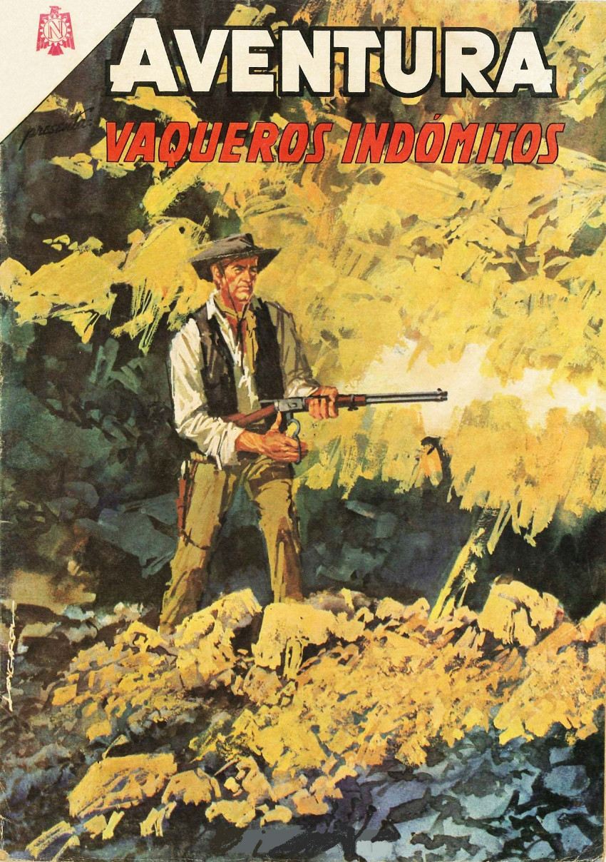 Couverture de Aventura (1954 - Sea/Novaro) -392- Vaqueros indómitos