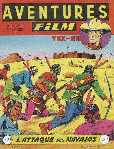 Couverture de Aventures Film (1re série - Artima) -59- L'attaque des navajos